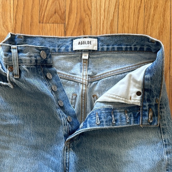 Agolde sz 23 90’s Pinch light wash button fly great pre owned condition - Picture 4 of 11